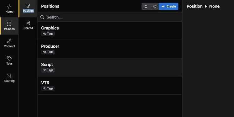 Positions in Buttons, giving each operator their own layout
