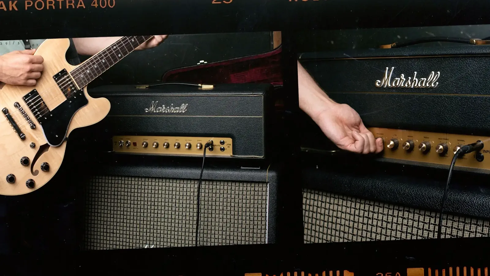 مضخّم Marshall كلاسيكي على المسرح