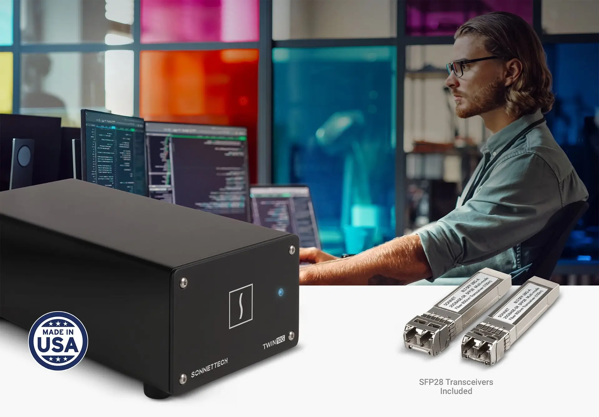 Twin10G SFP28 Thunderbolt Adapter